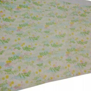 Vintage Cannon Monticello 2 Pillowcases No Iron Muslin White Floral Standard